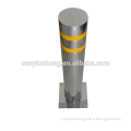 brush finish stainless steel road bollard road traffic safety bollard with reflective band